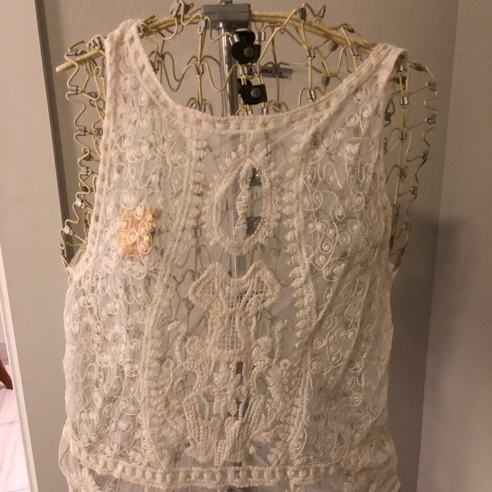 Beautiful white see through crop top